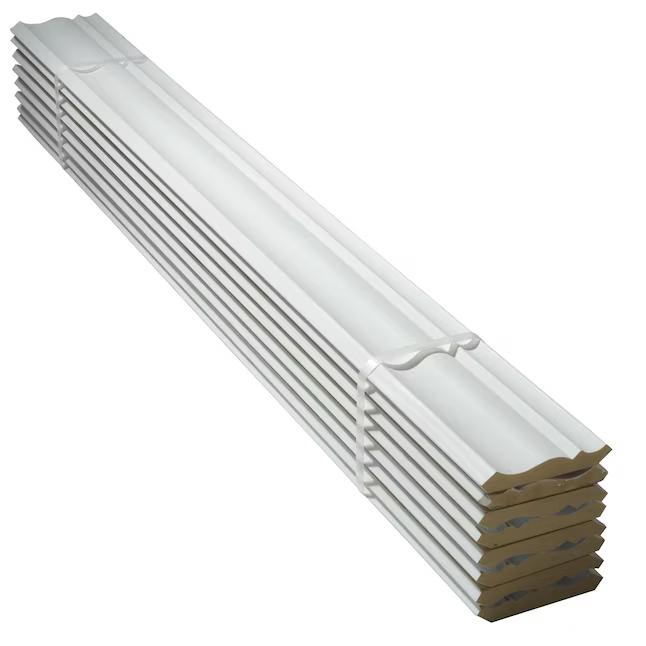 RELIABILT Moldura de corona MDF 49 imprimada de 3-5/8 pulgadas x 12 pies (paquete de 8)