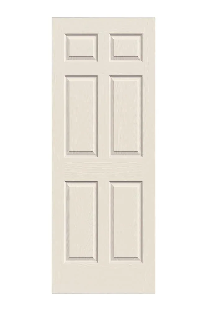 ReliaBilt Colonist 28-in x 80-in 6-panel Hollow Core Primed Molded Composite Slab Door Without Bore
