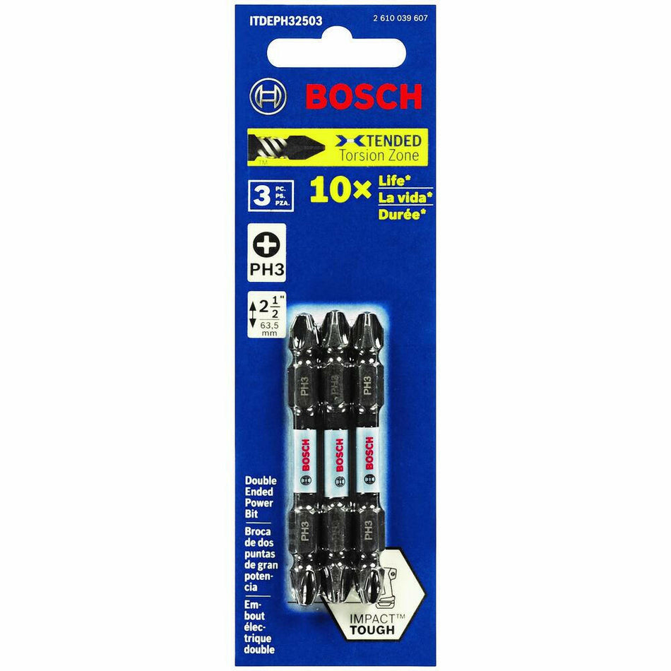 Bosch Impact Tough #3 Phillips Double End Bit Set