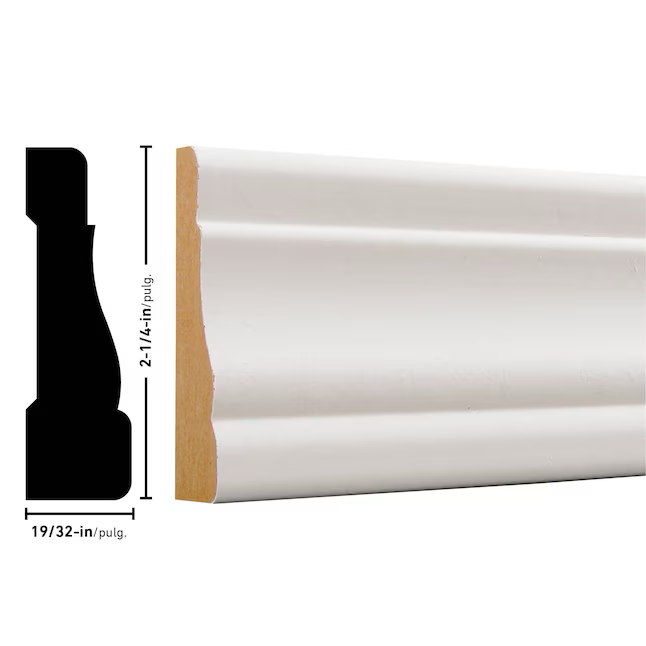 RELIABILT 5/8-in x 2-1/4-in x 10-ft Primed MDF 356 Casing