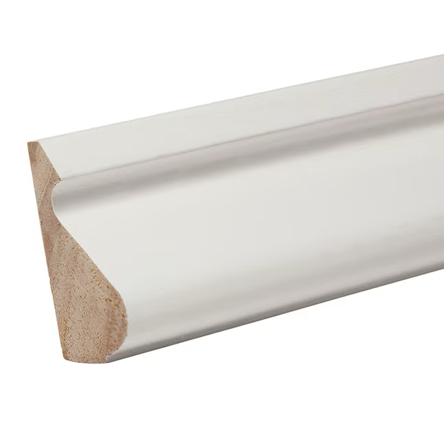 Moldura de tapa de base de pino imprimado tradicional RELIABILT de 11/16 pulgadas y 12 pies