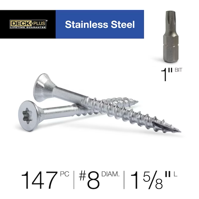 Deck Plus #8 x 1-5/8-in Wood To Wood Deck Screws (147-Per Box)