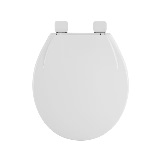 American Standard MightyTuff Plastic White Round Soft Close Toilet Seat