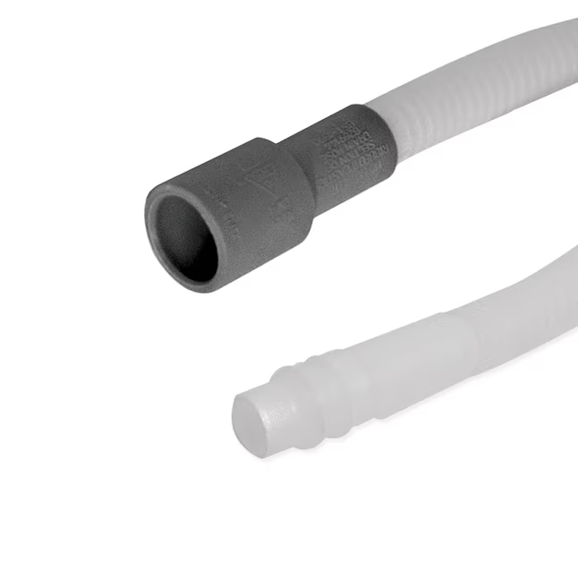 Manguera de drenaje para lavavajillas de polipropileno Eastman de 12 pies y 5/8 pulgadas con entrada de espiga para manguera x salida de espiga para manguera de 5/8 o 7/8 pulgadas