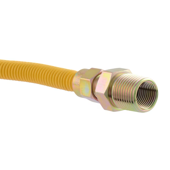 Eastman Conector de gas de acero inoxidable con entrada Mip de 36 pulgadas y 1/2 pulgadas x salida Mip de 1/2 pulgadas