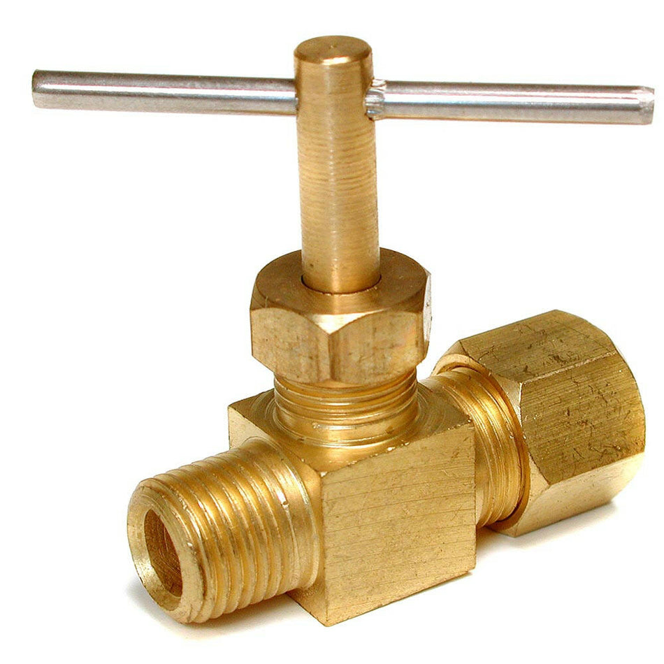 Dial ¼” cc x ⅛” MPT Straight Needle Valve