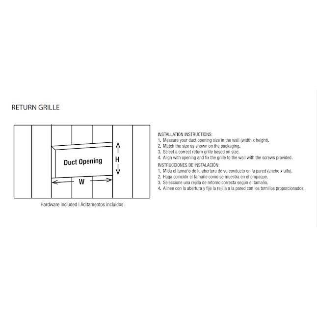 RELIABILT 14-in x 20-in Steel White Sidewall/Ceiling Grille