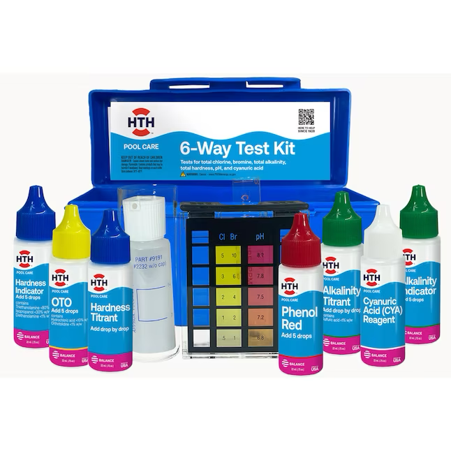 Kit de prueba para piscinas HTH de 6 vías 