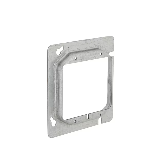 Caja metálica cuadrada de 2 grupos, gris, Hubbell