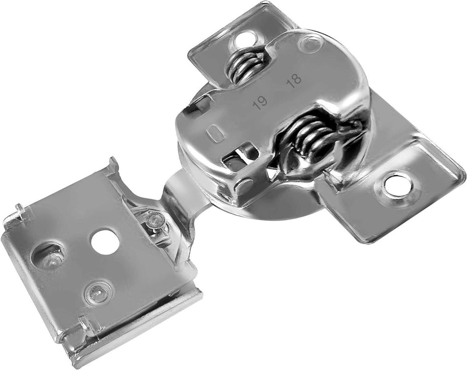 SABER SELECT 3/4 Zoll Overlay-Schrankscharniere mit sanftem Schließmechanismus (vernickelt, 2er-Pack) 