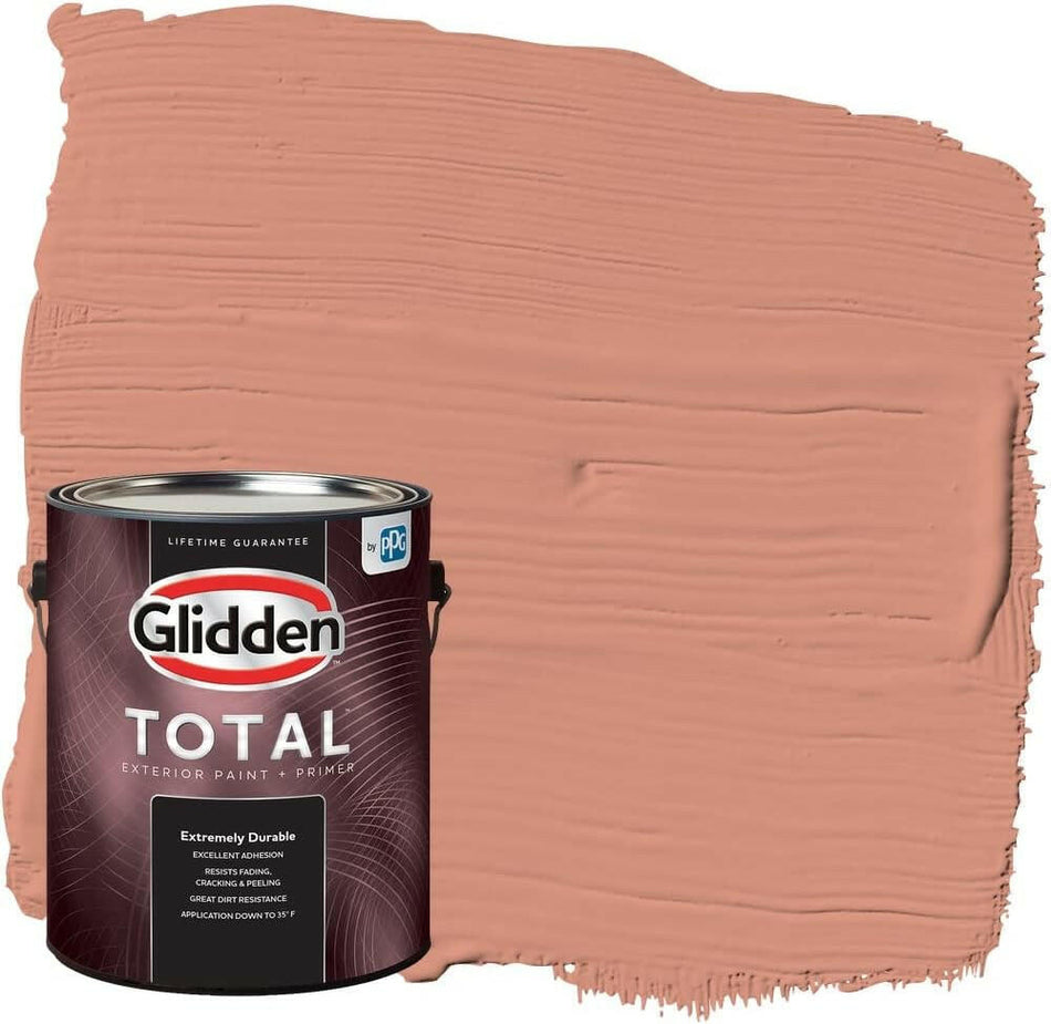 Pintura e imprimador para exteriores Glidden Total, semibrillante, naranja esencial
