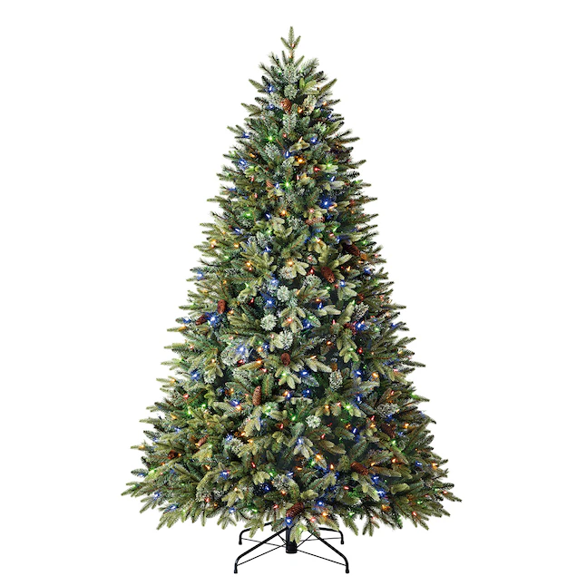Holiday Living Árbol de Navidad artificial preiluminado de pino Hayden de 7,5 pies con luces LED