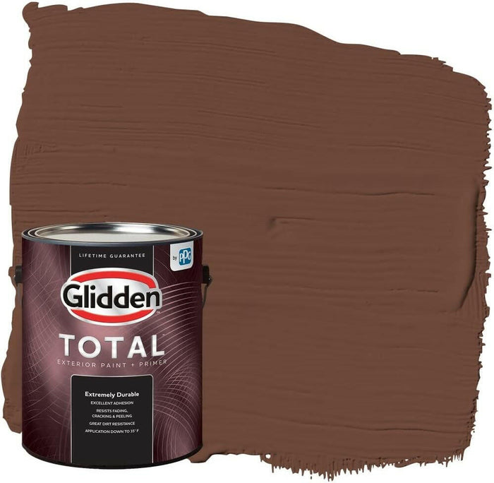Glidden Total Außenfarbe und Grundierung, seidenmatt, Vogelhausbraun