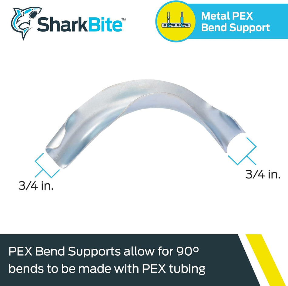SharkBite 3/4-Zoll bis 3/4-Zoll Durchmesser Pex-Biegestütze aus Stahl 