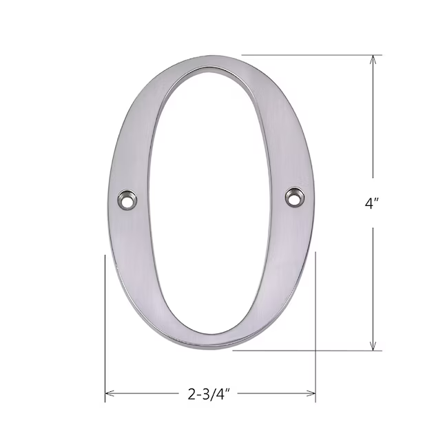 RELIABILT 4-in Satin Nickel Number