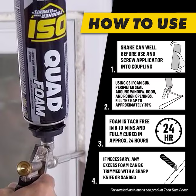 OSI Quad 16 oz Stroh-Sprühschaum-Isolierung für den Innen- und Außenbereich