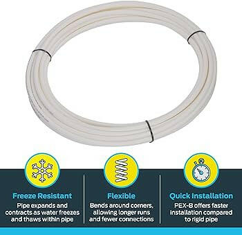 Tubo Pex-B blanco SharkBite de 3/8 pulg. - Bobina de 50 pies