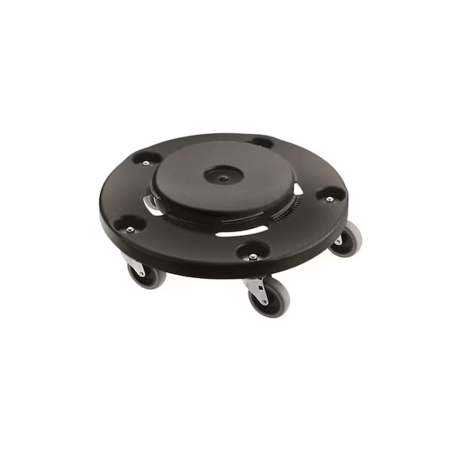Rubbermaid Commercial Products Black Plastic Trash Can Dolly (Weight Capacity: 250-lb lbs)
