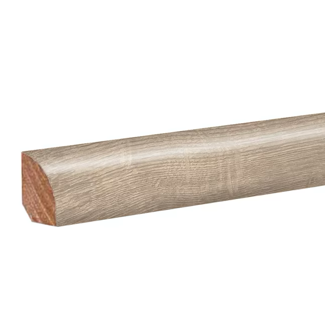 Project Source Calabash cuarto redondo de madera laminada de 0,62 pulgadas de alto x 0,75 pulgadas de ancho x 94,5 pulgadas de largo