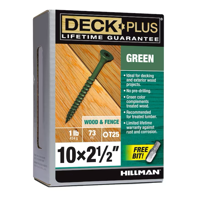 Deck Plus #10 x 2-1/2-in Wood To Wood Deck Screws (73-Per Box)