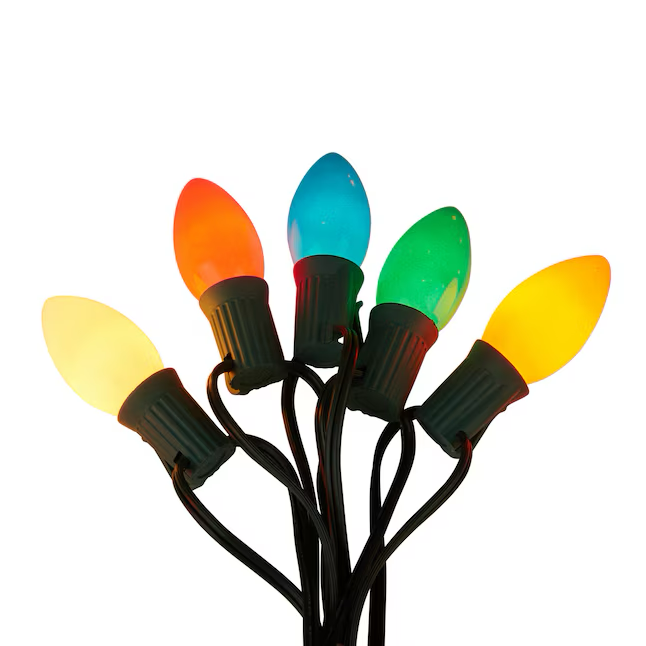 Holiday Living 25er-Set mehrfarbige C9-Glühlampen-Weihnachtsbeleuchtung