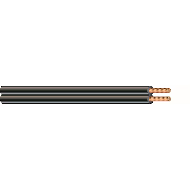 Southwire 10-ft 18/2 Black Stranded Lamp Cord