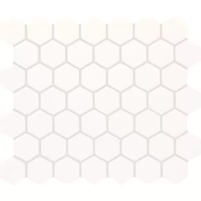 Daltile Core Classic True White 10-in x 12-in Matte Ceramic Patterned Hexagon Mosaic Floor and Wall Tile ( 0.81-sq ft / Piece )