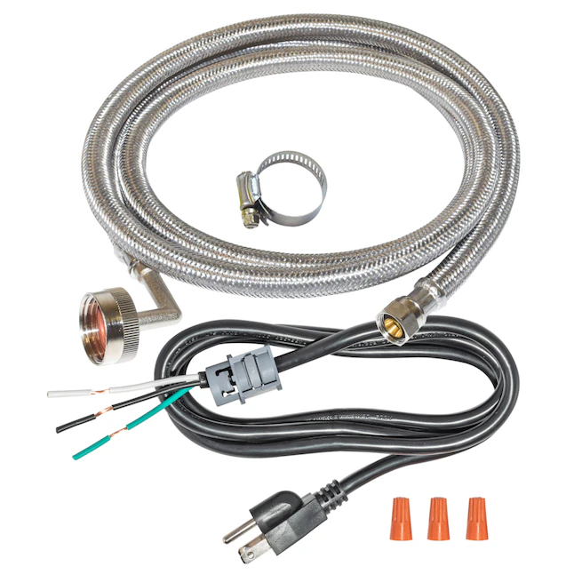 Eastman 6-ft 3/8 In-in Compression Inlet x 3/4 In-in Hose Thread Outlet Braided Stainless Steel Dishwasher Connector