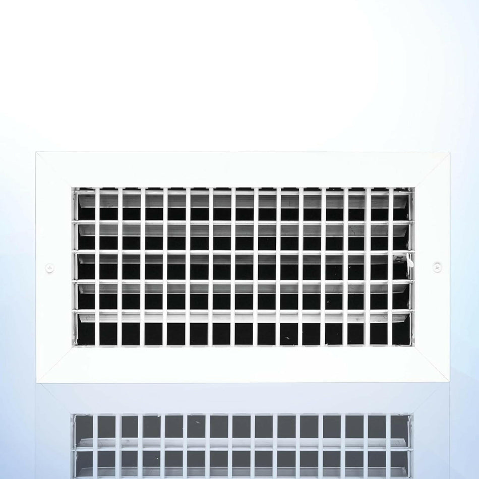 SABER SELECT 16-in x 6-in Adjustable Blade Steel White Sidewall/Ceiling Register