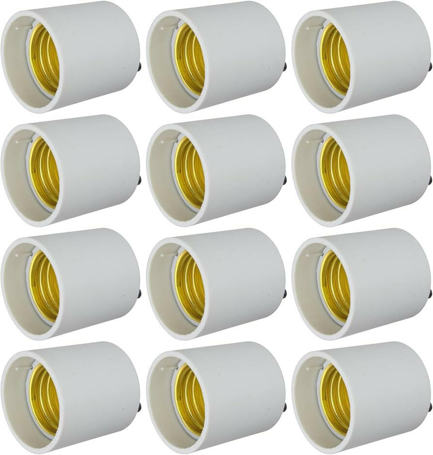 El adaptador SABRE SELECT GU24 a E26 E27 convierte el accesorio con base de dos pines GU24 en un casquillo roscado estándar E26 E27