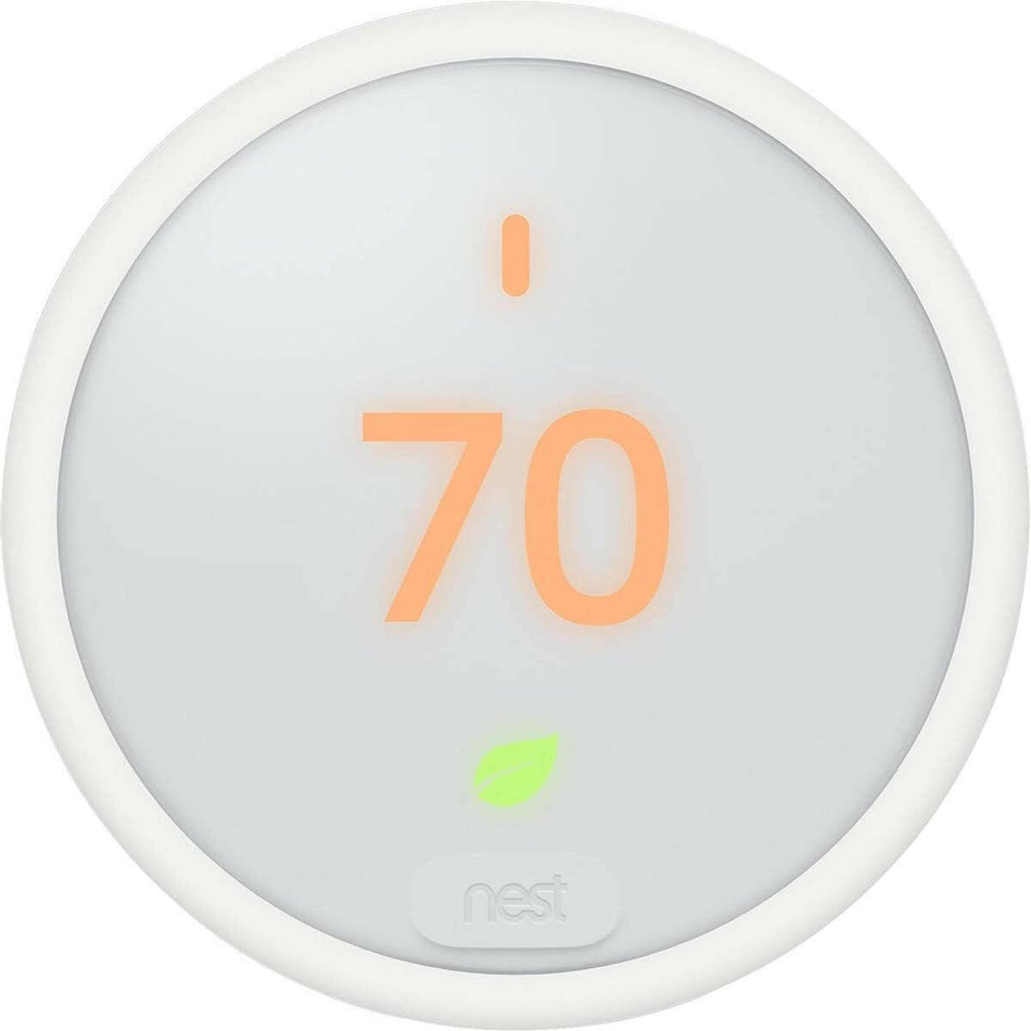 Termostato Google Nest E: termostato inteligente programable para el hogar, termostato Nest de tercera generación (blanco esmerilado), compatible con Alexa