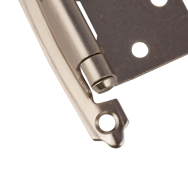 RELIABILT 200-Grad verstellbare Overlay-Oberfläche, selbstschließendes Schrankscharnier aus satiniertem Nickel, 1 Paar (2-teilig)