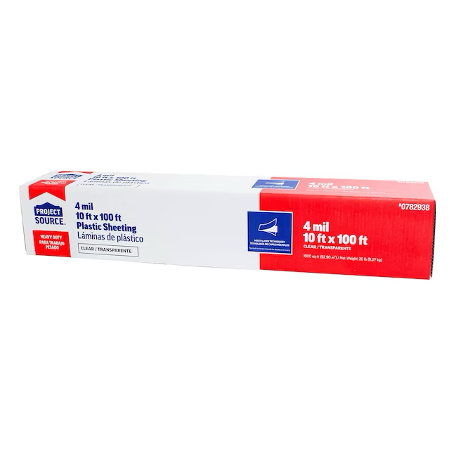Project Source 20-ft x 100-ft Clear 4-mil Plastic Sheeting (Heavy-duty (4-5 Mil)