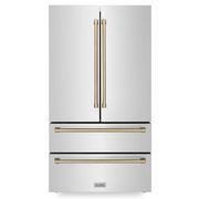 ZLINE Counter-depth 22.5-cu ft 4-Door French Door Refrigerator with Ice Maker