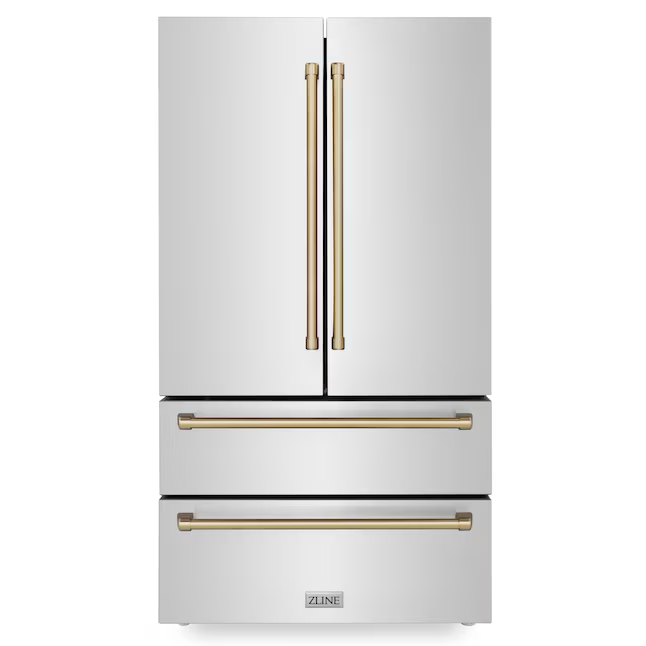ZLINE Counter-depth 22.5-cu ft 4-Door French Door Refrigerator with Ice Maker