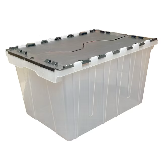 Project Source Bolsa mediana transparente resistente de 12 galones (48 cuartos) con tapa con bisagras