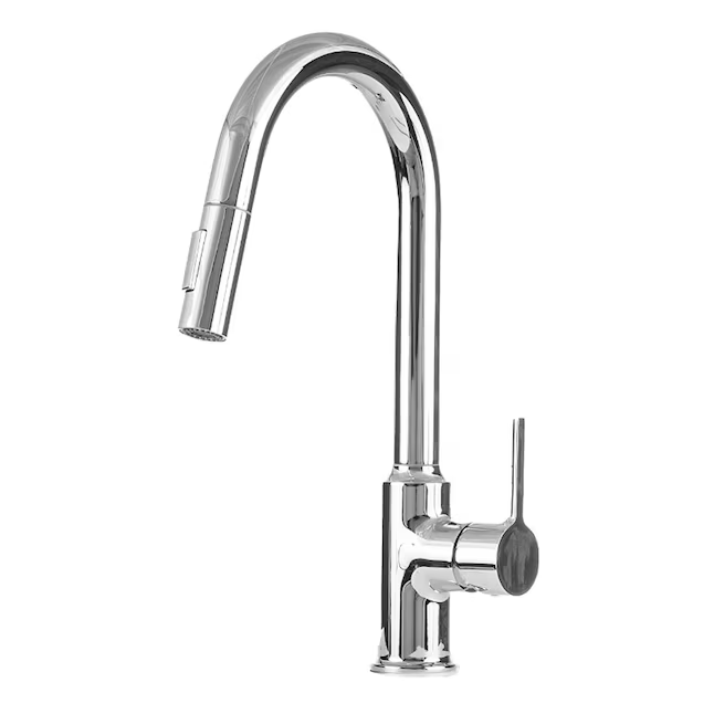 EZ-FLO Metro Chrome Einhand-Pull-Down-Küchenarmatur mit Deckplatte