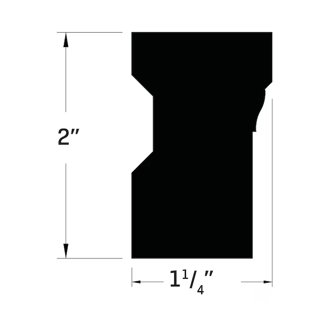 Royal Building Products WM180 Ziegelformteil aus PVC, 1 1/4 Zoll x 2 Zoll x 10 Fuß, fertig