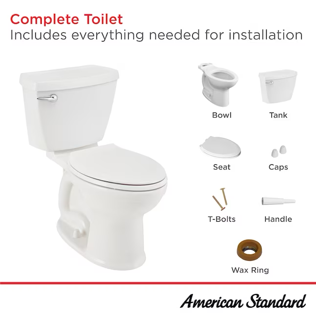 American Standard Champion 4 White Elongated Chair Height 2-piece WaterSense Soft Close Toilet 12-in Rough-In 1.28-GPF