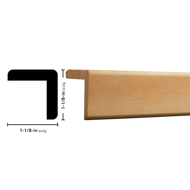 RELIABILT Protector de esquina exterior de madera maciza marrón de 1,125 x 96 pulgadas