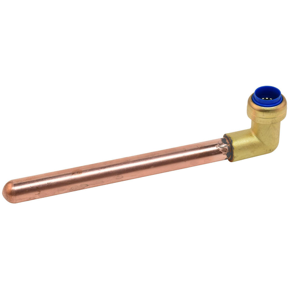 Push-Fit-Kupferstutzen-Winkelstück (1/2″ x 8″ x 1/2″)