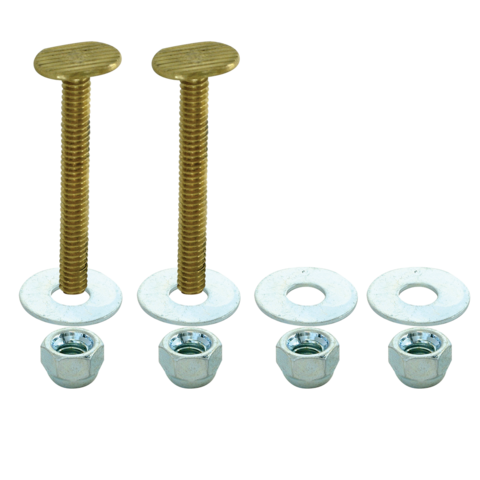 EZ-FLO WC-Schrankschrauben, vernickeltes Messing, 1/4 Zoll x 2-1/4 Zoll.
