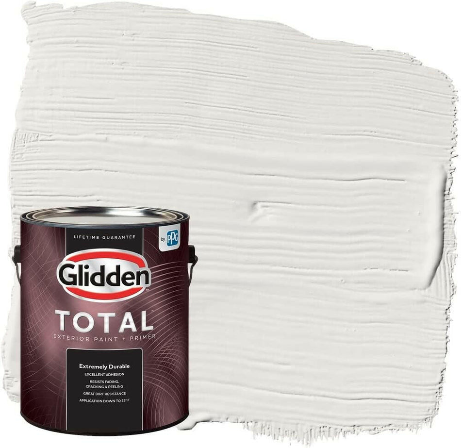 Glidden Total Außenfarbe und Grundierung, seidenmatt, Arctic Cotton 