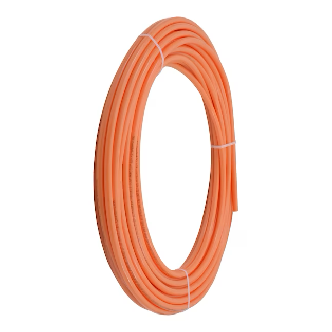 SharkBite 3/8 Zoll (1/2 Zoll Außendurchmesser) x 100 Fuß orangefarbenes PEX-C-Rohr mit Sauerstoffbarriere für Strahlungsheizung