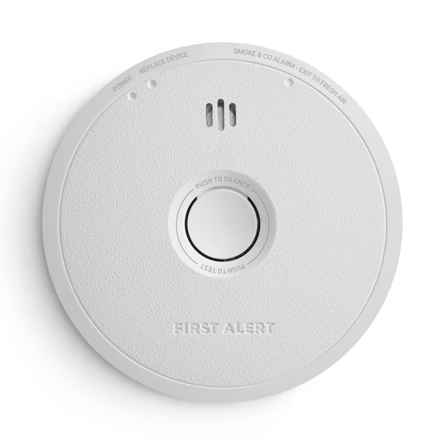 First Alert 10-Year Battery, Hardwired Photoelectric Interconnected Combination Smoke and Carbon Monoxide Detector