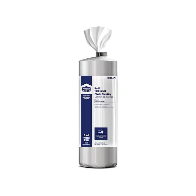 Project Source 10-ft x 25-ft Clear 6-mil Construction Film (Professional (6+ Mil)