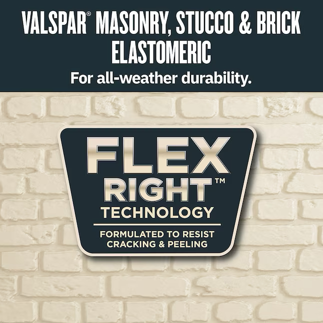 Valspar Masonry Stucco und Brick Flat Mehrfach tönbare Latex-Außenfarbe (5 Gallonen)