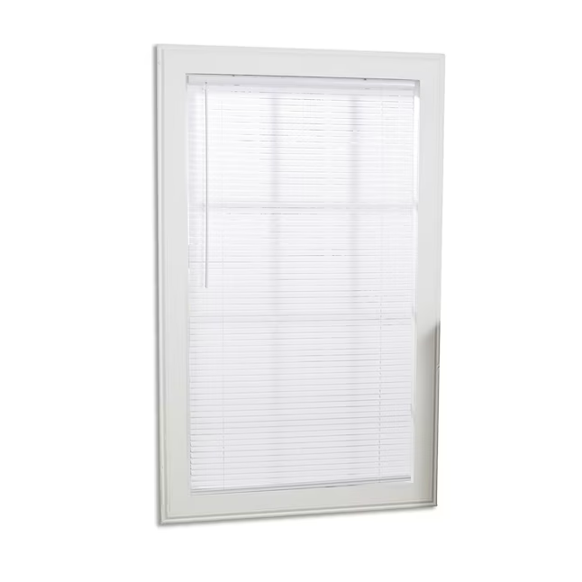 Fuente de proyecto con filtrado de luz, listón de 1 pulgada de ancho, 23 x 72 pulgadas, minipersianas inalámbricas de vinilo blanco con filtrado de luz