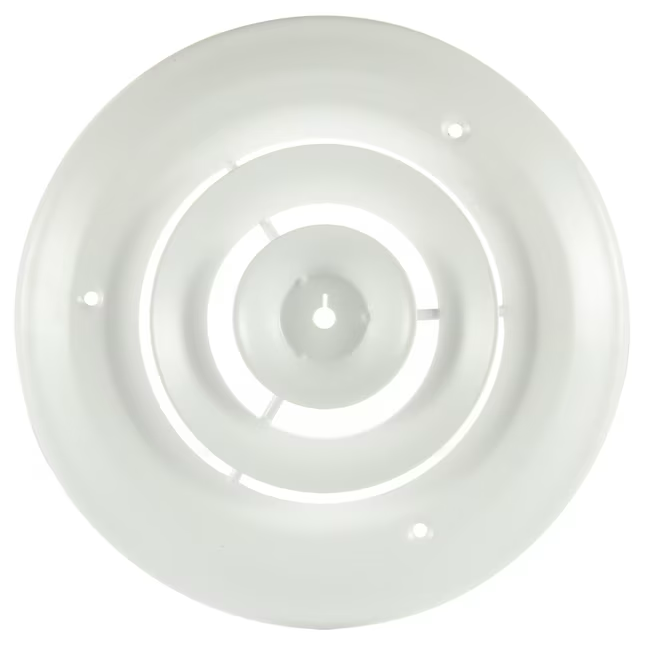 RELIABILT 10 x 10 Zoll Step-down-Seitenwand-/Deckendiffusor aus Stahl in Weiß