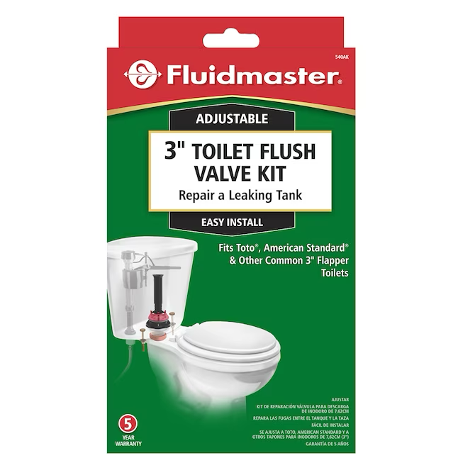 Fluidmaster K-540A-015 Komplettes 3-Zoll-Toilettenspülventil-Reparaturset mit Werkzeug